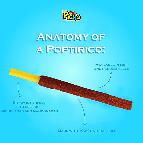image for PICAO Mexican Candy Tamarind Paste Candy Spicy Sticks Straw Chili Powd