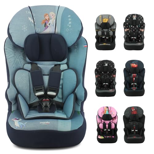 Nania - Siège auto ceinturé RACE I 76-140 cm R129 i-Size – Pour les enfants de 3 à 10 ans - Appuie-tête réglable en hauteur - Base inclinable - Fabrication Française (Frozen)