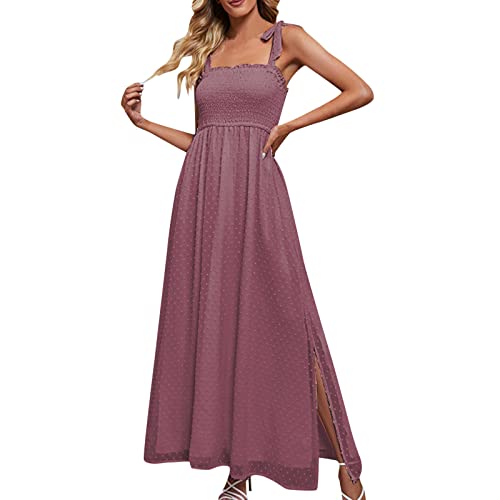 Robe de soleil longue à bretelles pour vos vacances d'été à la plage