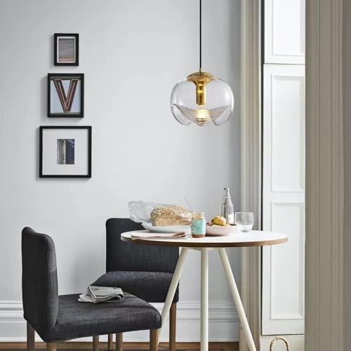 Grand éclairage de luminaire pendentif en verre or plafonnier suspension design