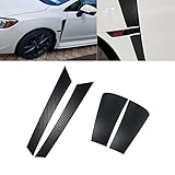 x xotic tech Side Fender Insert Vent Overlay Vinyl Decal Trim Wrap Pre-Cut Vinyl Decal Sticker Compatible with Subaru WRX STi 2015-2021 (Carbon Fiber Pattern, Upper & Lower Fender)