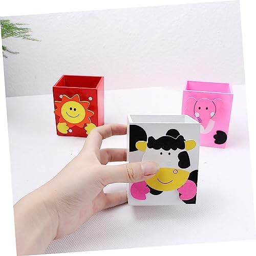 NUOBESTY Yazı masası için kalem tutucu, çizgi film tasarımı, ev ofis için yazı gereçleri tutucu - Görsel 4