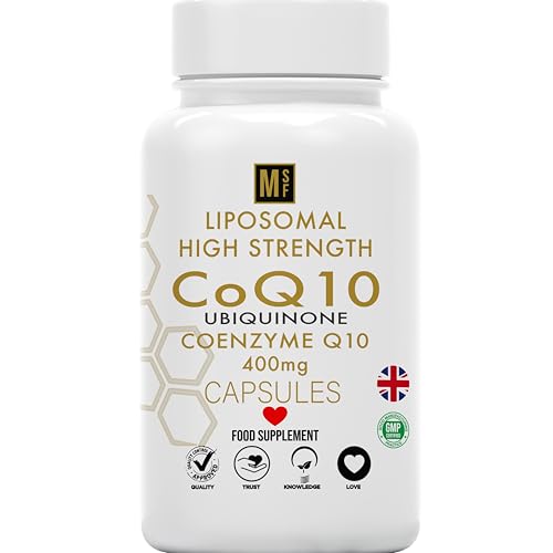 Ubiquinone Coenzyme Q10 400mg | 120 High Strength Vegan Capsules | Liposomal High Absorption CoQ10 1-A-Day Tablets | CoEnzymeQ10 Supplement | 4 Months Supply UK Company