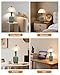 DOFANIE Vintage Lamp for Bedroom,Unique Lamps Cracked Ceramic lamp,UL Rotary Switch Control Glass lamp Shade,Small Table lamp for Living Room Decor Kitchen Lighting (Blue +Glass)