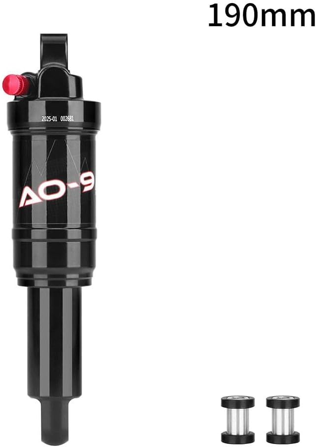 Mountain Bike Air Suspension Shock Absorber Waterproof Dustproof Rear Shock 165mm 190mm 210mm Travel With Air Chamber Adjustment Systems(190mm)
