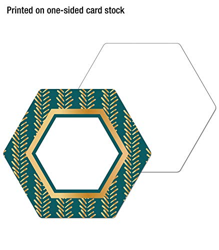 Image of Carson Dellosa - One World, Hexagons with Gold Foil Colorful Cut-Outs, Classroom Decor, 36 Pieces