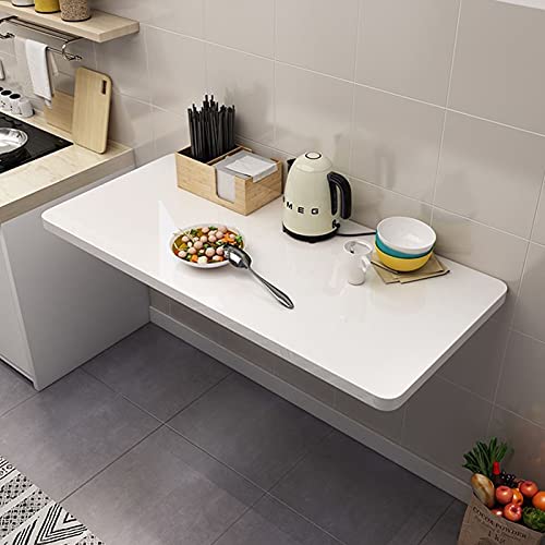Banco de trabajo plegable montado en la pared y mesa de barra de desayuno, escritorio para el hogar, oficina, lavandería, cocina, ahorro de espacio, 90 x 40 cm, diseño de 35 x 16 pulgadas