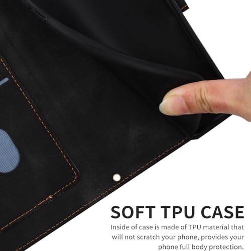 Étui iPhone 13 Pro portefeuille en cuir rose avec coque magnétique flip back motif fleur - 3