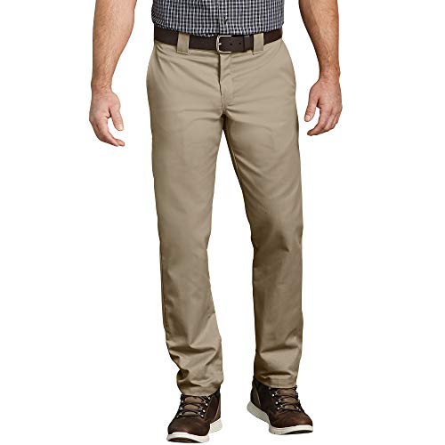 Dickies Men's Slim Taper Stretch Twill Work Pant, Desert Sand, 36x30