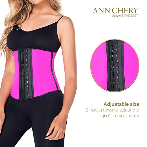 Ann Chery Corset Waist Trainer For Women’s Weight Loss - Colombian Waist Cincher - 2 Hook Latex Body Shaper - Edition 2026 Pink #TOP1