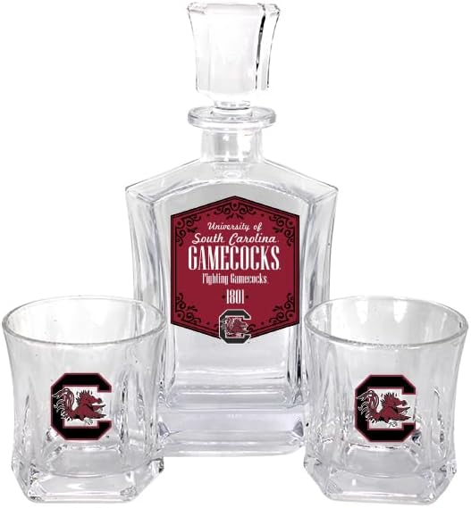 Ohio State Buckeyes Decanter Set with Two Rocks Glasses 25oz