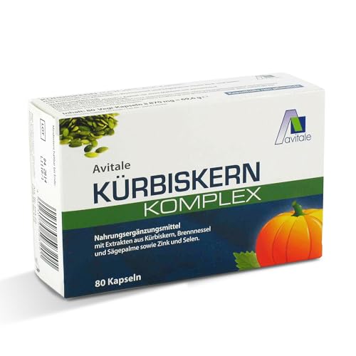 Avitale Kürbiskern Komplex Kapseln, 80 Stück, 1er Pack (1 x 70 g)