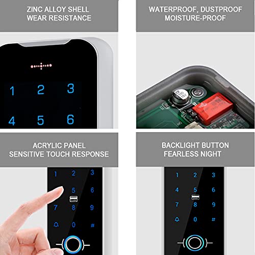 JASAG-IP68-Fully-Waterproof-Fingerprint-RFID-Keypad-Access-Control-System-1356MHz-Wiegand-26-Metal-Shell-Access-Controller-NFC-Smart-Phone-Unlock-for-Home-Safe-Outdoor-Supported