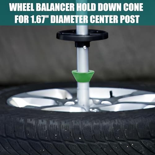 Image of Manual Tire Wheel Changer Centering Cone,Upgrade Wheel Adapter Cone for 1.67 inch Diameter Center Post Car Truck,Fit Up to 2.9 inch Hub Opening,Wheel Fitment Tool for Most Passenger Car Truck(Green)