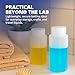 United Scientific® Unistore™ Sample Containers with Lids - 8 Oz Bottles with Caps (250ml) Capacity - HDPE Bottle with Lid - Wide Mouth Reagent Bottle - Leak Proof Sample Bottles, Pack of 12