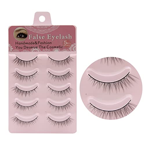 手作りつけまつげ 3D ナチュラル クロス 人気なふんわり ミンクつけまつげ 透明軸アイラッシュバリューパック 5ペア …