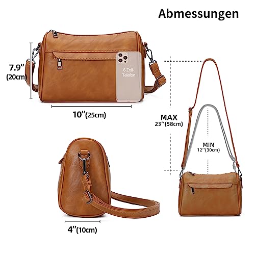 Image of KL928 Crossbody Purses for Women Shoulder Bags with 2 Straps,Black