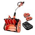 VOLTASK Cordless Snow Shovel, 48V | 13.5-Inch Cordless Snow Blower, Battery Snow Blower with Directional Plate (2 * 24V Battery & Dual Quick Charger Included)