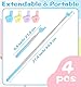 4 Stück Zeigefinger Stab, Finger Pointer Ausziehbar 70 CM, Edelstahl Zeigestab für Lehrer & Kinder, Multifunktional für Klassenzimmer, Präsentationen & Lesen