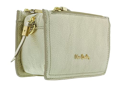 Pierre Cardin Gold Leather Small Structured Square Crossbody Bag