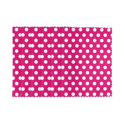 Sets de table résistants à la chaleur lot de 6 en polyester lavable
