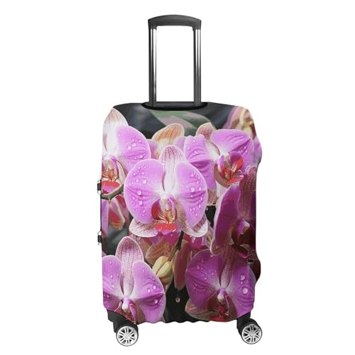 Travel Luggage Cover Elastic Suitcase Protector Anti-Scratch Washable Orchids Luggage Sleeve Tsa Approved Carry on Covers Baggage Cover Fits 18-32 Inch Luggages4