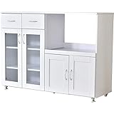 DORIS ドリス 棚 収納 食器棚 キッチンカウンター カップボード ダイニングボード スライド棚 ワイド 大型レンジ対応 木製 一人暮らし キッチンラック キッチンワゴン レンジ台 幅120cm 奥行き42cm 高さ88cm キャスター付き コンセント付 引き出し レンジボード ホワイト ノエル【12978】