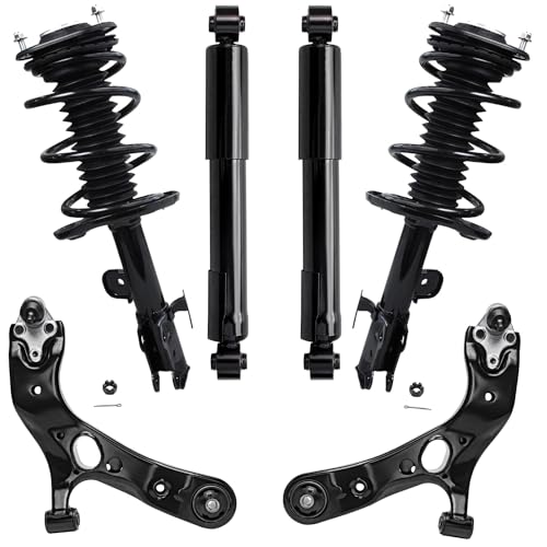 Image of Detroit Axle - Front Lower Control Arms w /Ball Joint Struts + Rear Shocks Replacement for 2006-2012 Toyota RAV4