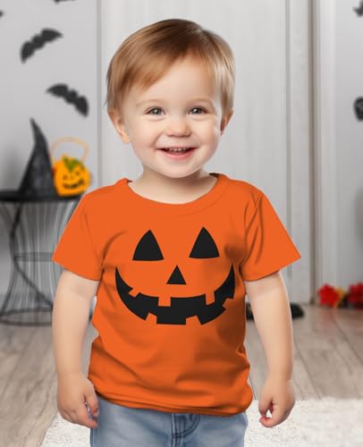 Tstars Jack O' Lantern Spooky Pumpkin Face Shirt - Boys, Girls & Toddler Halloween T-Shirt for Kids2