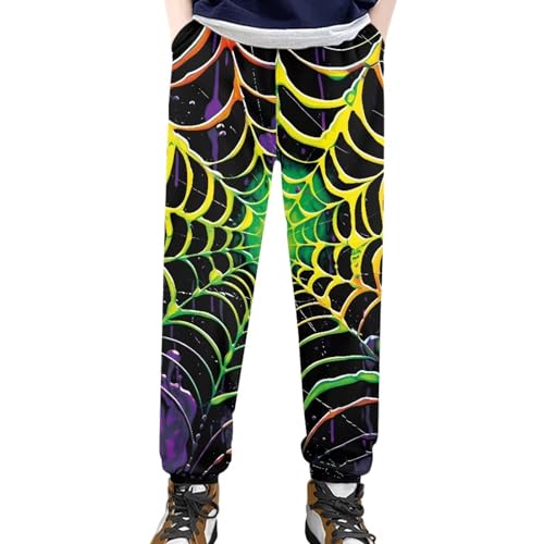 Boy&Girl Stretchy Halloween Christmas Sweatpants with Pockets, Fit Long Pants Soft for Daily Life