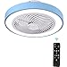SJNSJN 36W LED Ventilatori da Soffitto con Lampada, Acrilico Rotondo Plafoniera Fan 3 velocità con Telecomando Dimmerabile Decorazione D'interni Illuminazione Camera da Letto Soggiorno Sala da Pran