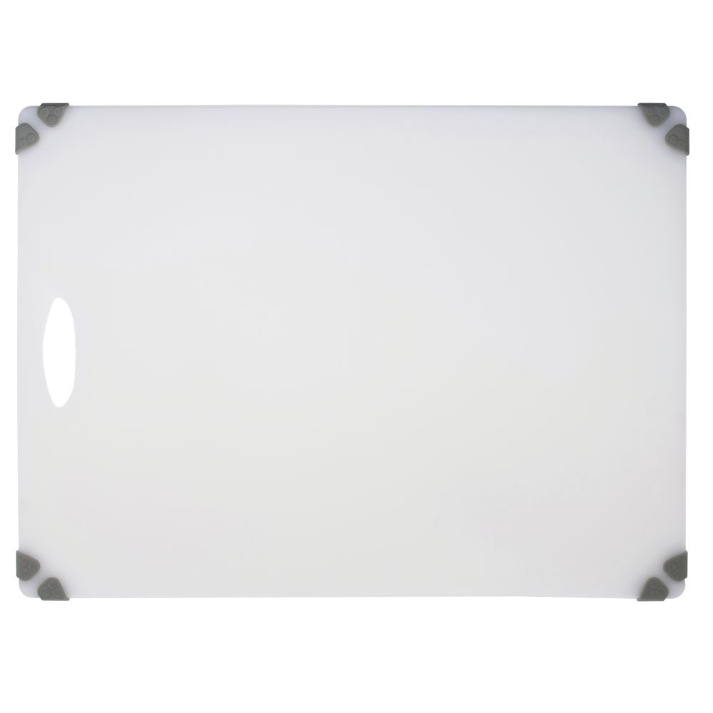 Kratos by Cutting Board White with Non-Slip Grippers - 18" L x 24" W x 1/2 H by HUBERT – 24"L x 18"W, Plastic, White, Model 1824-AL-WHCG