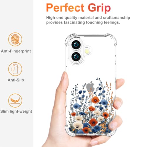 Funda iPhone 17 fleurs bleues : idée cadeau idéale et coque mignonne - 5