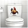 x4 Chicken Vinyl Stickers, Vibrant Blackout Waterproof Decals, Multi Purpose 1@ 20cm Tall Ideal for Toilets, car, Wall or Laptop. 3@ 7cm Tall Ideal for Phone, Cups & Mugs (Chicken, 200mix) #1