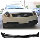 MagicDrift Front Bumper Lip Chin Spoiler, Compatible with 2003-2007 Infiniti G35 Coupe (Not Fit 2006-2007 Sports Package), GT Style Polyurethane(PU) Front Lower Splitter, Unpainted Black, 1 PC