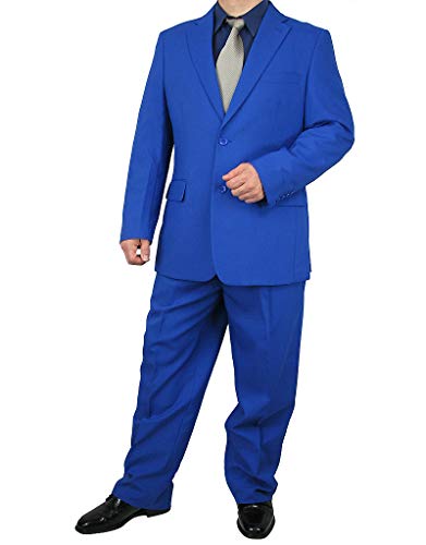 Men’s 2-Piece Regular Fit Dress Suit Single-Breasted Jacket & Flat-Front Pants Includes Free Stylish Socks3