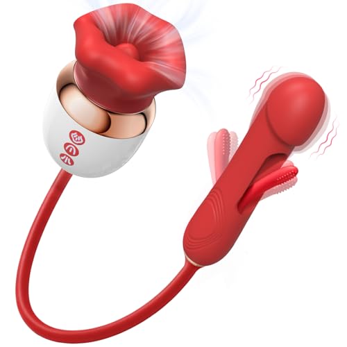 Upgraded Clitotial Tongue Toy with APP Control, 10 Vibration & 10 Licking Modes Nipple Sucking Sensory Toys Woman Clitioral Stimulant Tool YVF584