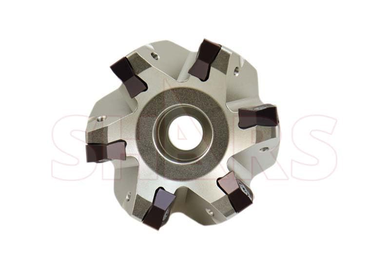 Shars 3" 90 Degree 6 Flute Indexable Face Mill + 6 PCS WNHU 442 Carbide Inserts for Alloy & Stainless Steel Cutting 404-2821W+424-2112(6) New #[