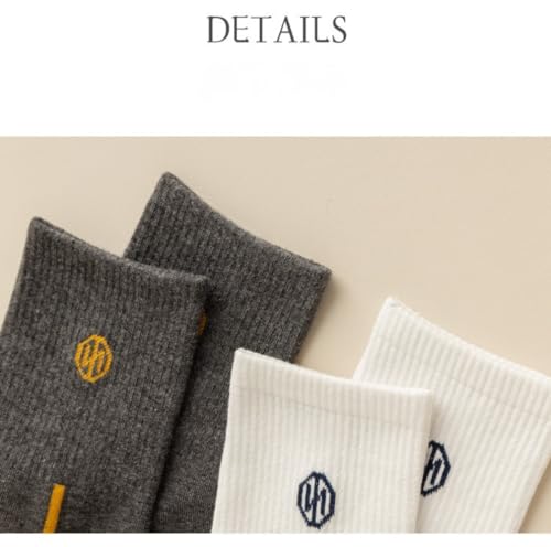 Men's Athletic Socks 5 Pack Cushioned Crew Hiking Socks (US 5-10)4