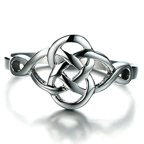 Jude Jewelers Stainless Steel Plain Classical Celtic Love Knot Wedding Promise Anniversary Ring4