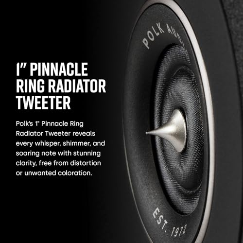 Image of Polk Audio Reserve Series R300 Compact Center Channel Speakers for Home Theater, Dynamic Audio, 1 inch Pinnacle Ring Tweeter & Dual 5.25 inch Turbine Cone Woofers, Hi-Res Certified, Wall Mountable, Black