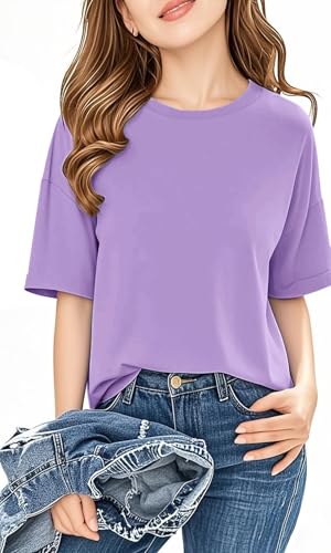 Image of Girls Short Sleeve T Shirts Kids Summer Crewneck Tops Basic Tees 5-14 Years