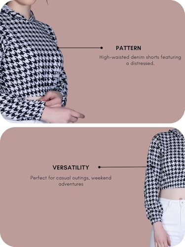 Image of Leriya Fashion Women's Western Crop Top with Hoodie Neck & Long Sleeve || Hoodies with Loose Fit is Comfortable Wear for Sports | Gym | Workout | Yoga | Casual.