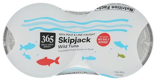 365 by Whole Foods Market, Skipjack Tuna in Water No Salt Added, 30 Ounce, 12 Pack - image 3