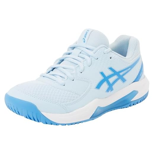ASICS Femme Gel-Dedicate 8 Sneaker, Bleu Clair/CÔTE Bleue, 37.5 EU