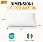 Foto di Dream Cuscino 100% Fiocco di Memory Foam Alta Densità alto 15 cm - Cuscino per Dormire con Federa Ipoallergenica Trapuntata Traspirante - Guanciale letto Cervicale con Supporto Lombare - Made in Italy