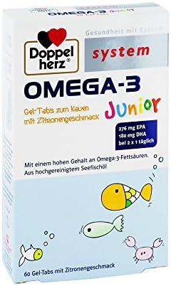 Double Heart Omega-3 Junior Gel – GB Online Sales – Free UK Kautabl. Pack  of 60 Chewable Tablets : Amazon.de: Health \u0026 Personal Care