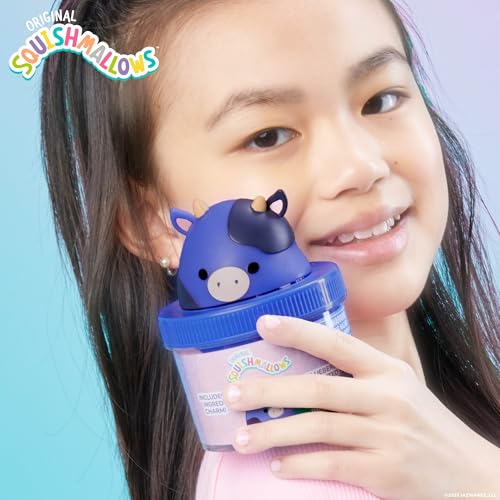 image for Original Squishmallows Ingrid The Cow Premium Cloud Slime, Blueberry-S