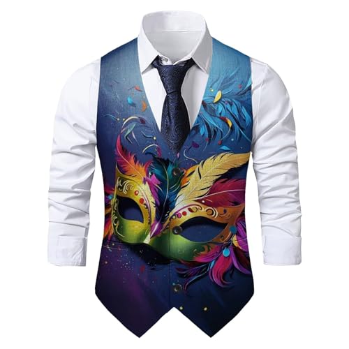 Gilet sans manches imprimé carnaval costume mariage gala