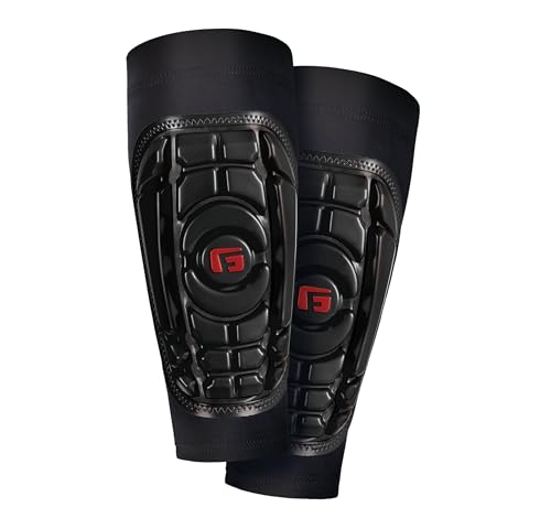 G-Form Youth Pro-S Compact Soccer Shin Guards - Football Shin Guards - Black, Youth L/XL